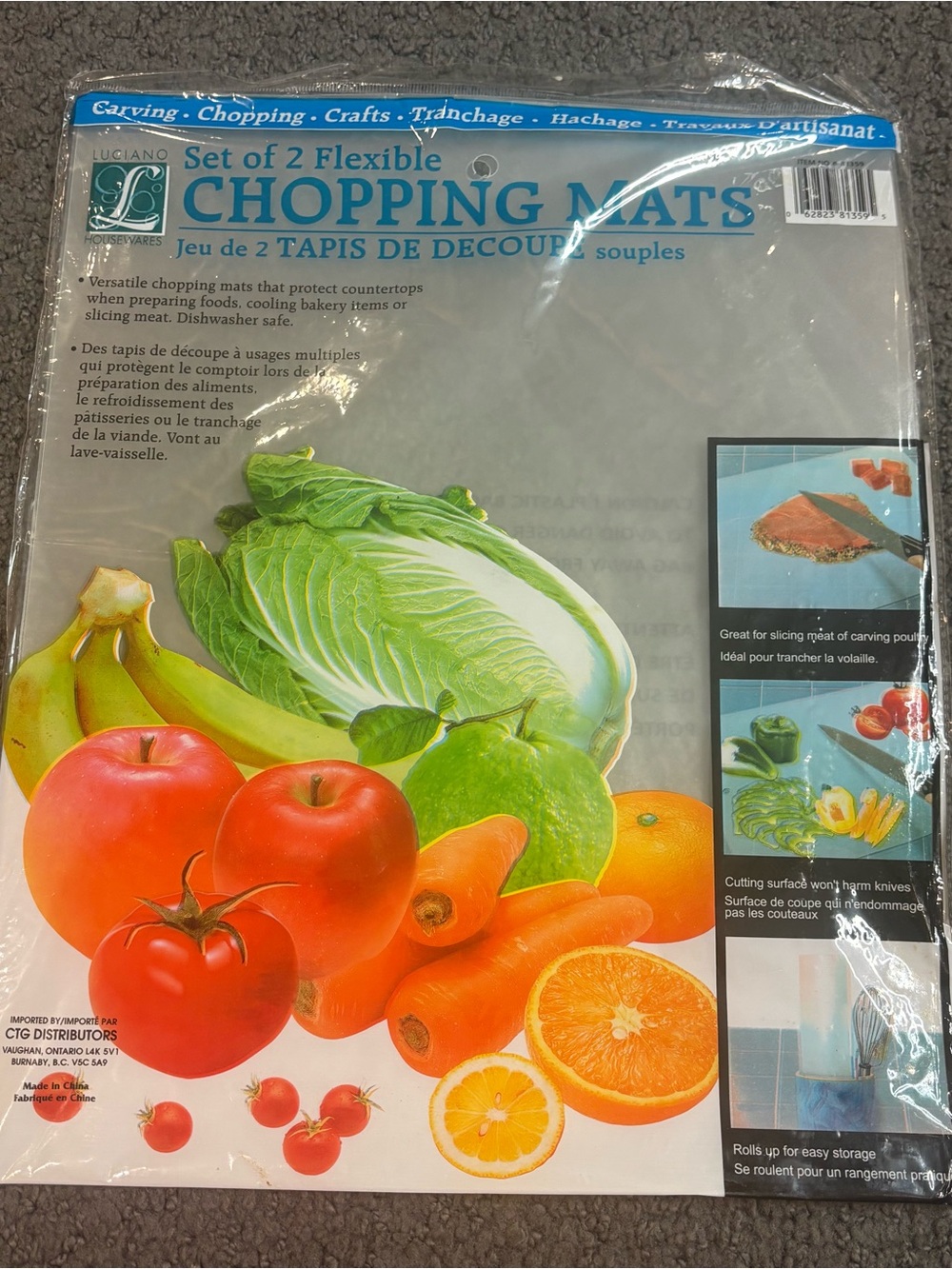 Luciano 2 Flexible Chopping Mats Kitchen Cutting Boards New